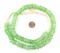The Bead Chest African Disk Recycled Glass Beads - Full Strand of Eco-Friendly Ghanaian Rondelle Beads (Green Swirl)